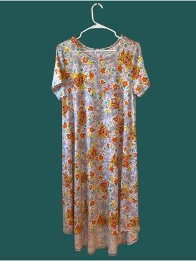 LuLaRoe | Miss Piggy Carly Dress Floral Hi Low Midi | M